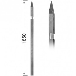 fer forgé Montant de portail HAUTEUR 1850 mm Carré 30x30 - Ref MTP6L-30