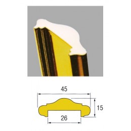 fer forgé Main courante laiton HAUTEUR 4500 mm x 45 mm LARGEUR L. 45 - Ref MCL15