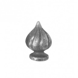 fer forgé Embout forgé HAUTEUR 60 mm x 40 mm LARGEUR - base diamètre 30 mm - Ref FL18