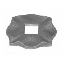 fer forgé Platine cache scellement estampée LONGUEUR 100 mm x 100 mm LARGEUR - Ref P35-25