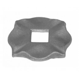 fer forgé Platine cache scellement estampée LONGUEUR 100 mm x 100 mm LARGEUR - Ref P35-30