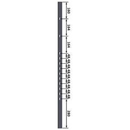 fer forgé Montant fort 1200 mm Plat 40x12 - Ref M12R8P