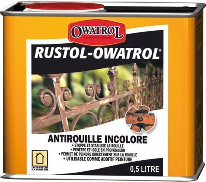 OWATROL - Vernis Rustol stop & déstabilise la rouille 500 ml