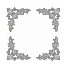 fer forgé LOT DE 4 DECORS D'ANGLES EN ALUMINIUM - 130X130 - ref.BSO20016